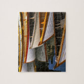 Helderkleurige boten aan het Wooden Boat Center Legpuzzel (Verticaal)