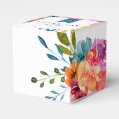 Helderkleurige bruiloft voor zomerfeest bedankdoosjes (Voorkant Zijde)