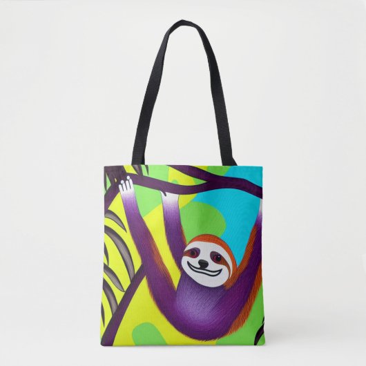 Helderkleurige Canvas tas met sleuf (Voorkant)