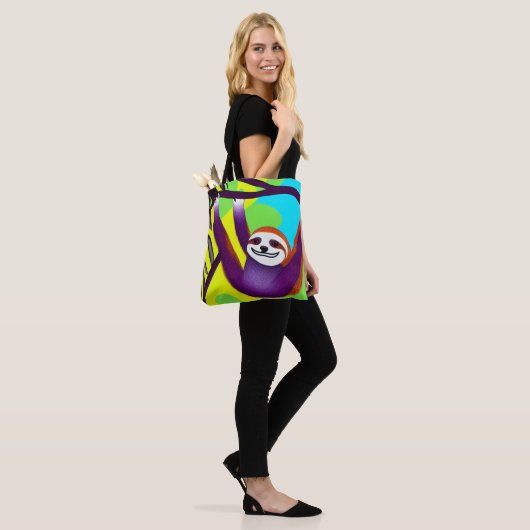 Helderkleurige Canvas tas met sleuf (Op model)