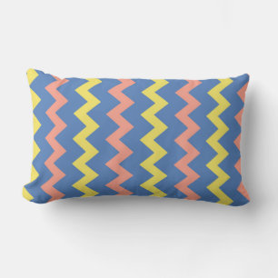 Helderkleurige chevron zigzag kussen