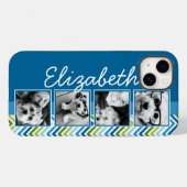 Helderkleurige Chevrons Instagram Foto Collage Case-Mate iPhone Case (Achterkant (horizontaal))