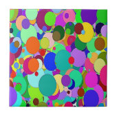 Helderkleurige cirkels voor keramische Tegel Tegeltje (Voorkant)