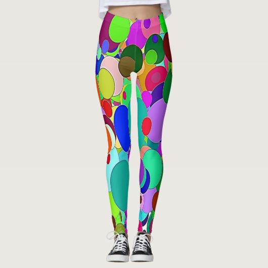 Helderkleurige cirkelvormige Leggings (Voorkant)