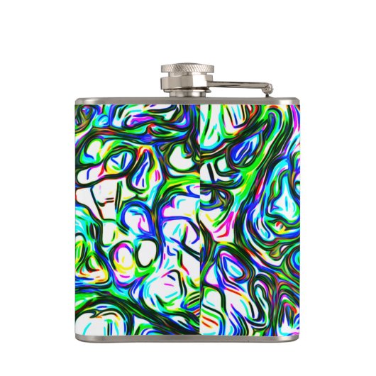 Helderkleurige Cool Funky Heupfles (Achterkant)