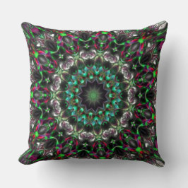Helderkleurige donkere tinten in kaleidoscoop in m kussen