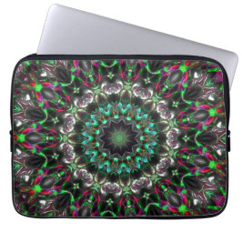 Helderkleurige donkere tinten in kaleidoscoop in m laptop sleeve