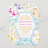 Helderkleurige  fietspatroon kaart (Voorkant / Achterkant)