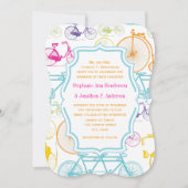 Helderkleurige  fietspatroon kaart (Voorkant)