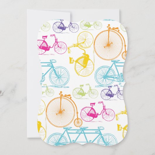 Helderkleurige  fietspatroon kaart (Achterkant)