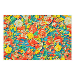 Helderkleurige Floral Blossoming Garden Fine Art Foto Afdruk