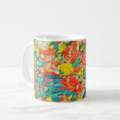 Helderkleurige Floral Blossoming Garden Fine Art Koffiemok (Voorkant links)