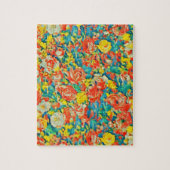 Helderkleurige Floral Blossoming Garden Fine Art Legpuzzel (Verticaal)