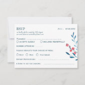 Helderkleurige floral Wedding Rsvp Kaart (Voorkant)