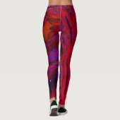 Helderkleurige fractale kunst leggings (Achterkant)