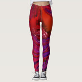 Helderkleurige fractale kunst leggings (Voorkant)
