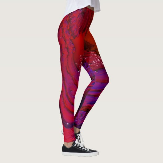 Helderkleurige fractale kunst leggings (Rechts)