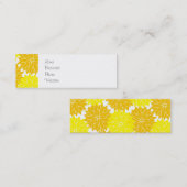 Helderkleurige gele bloem bloesems mini visitekaartje (Voorkant / Achterkant)