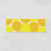 Helderkleurige gele bloem bloesems mini visitekaartje (Achterkant)