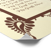 Helderkleurige groene, bruine, platte plaat poster (Hoek)