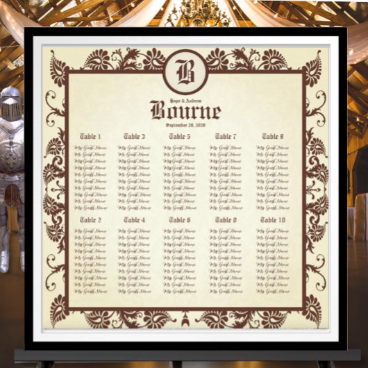 Helderkleurige groene, bruine, platte plaat poster