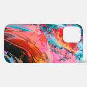 Helderkleurige hand geschilderd abstract achtergro Case-Mate iPhone case (Achterkant (horizontaal))