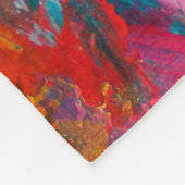Helderkleurige hand geschilderd abstract achtergro fleece deken (Hoek)