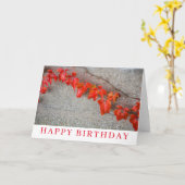 Helderkleurige herfstbladeren verjaardagskaart kaart (Gele Bloem)