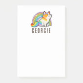 Helderkleurige hond en regenboog Post-it Notes (Voorkant)