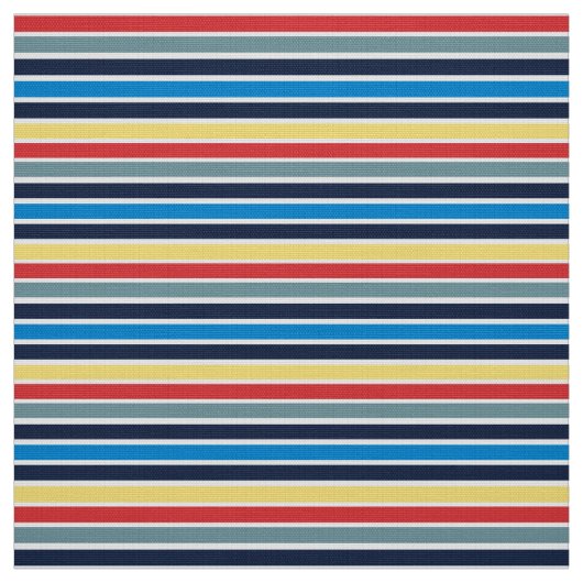 Helderkleurige horizontale strepen. stof (Swatch)