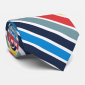 Helderkleurige horizontale strepen. stropdas (Opgerold)