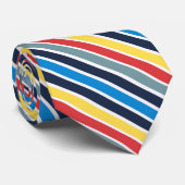 Helderkleurige horizontale strepen. stropdas (Opgerold)