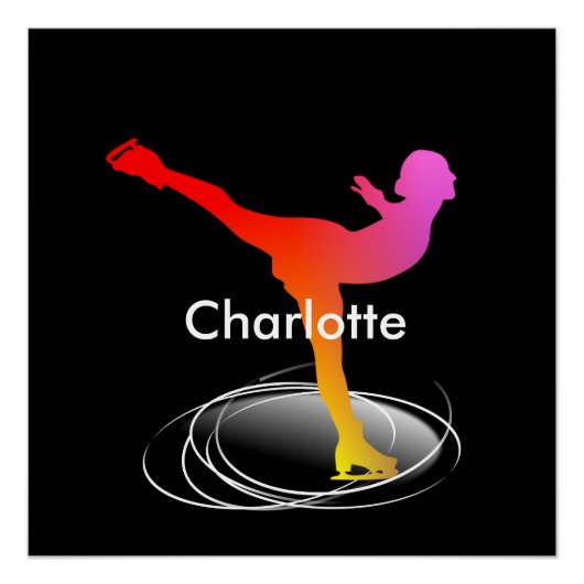 Helderkleurige ijskast Silhouette Perfect Poster (Voorkant)