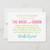 Helderkleurige inktkaartdouche invoegen feestdagenkaart (Voorkant)