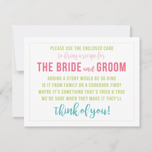 Helderkleurige inktkaartdouche invoegen feestdagenkaart (Voorkant)