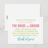 Helderkleurige inktkaartdouche invoegen feestdagenkaart (Voorkant / Achterkant)