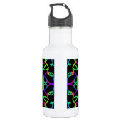 Helderkleurige Kaleidoscoop Waterfles (Achterkant)