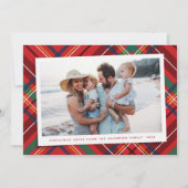 Helderkleurige kerstkaart één foto (Voorkant)