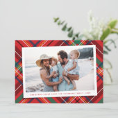 Helderkleurige kerstkaart één foto (Staand voorkant)