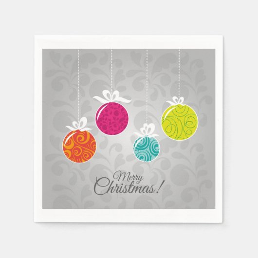 Helderkleurige kerstversiering servet (Voorkant)