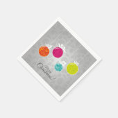 Helderkleurige kerstversiering servet (Hoek)