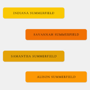 Helderkleurige Kinder naam school waterdicht Labels