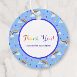 Helderkleurige Kinder regenboogpartij Favor Dank u Bedankjes Labels