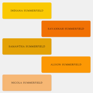 Helderkleurige Kinder schoolnaam waterdicht Labels