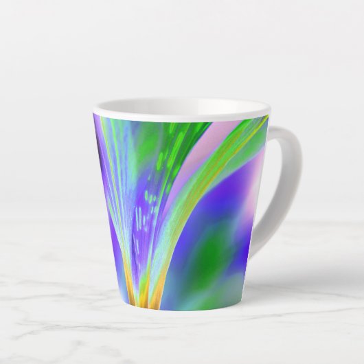 Helderkleurige kleine latte Mok (Rechterhoek)