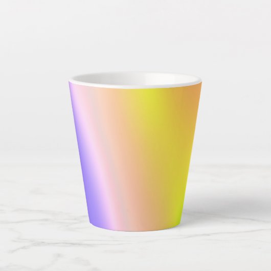 Helderkleurige kleine latte Mok (Voorkant)