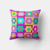 Helderkleurige kunstbloem voor pop kussen (Achterkant)