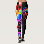 Helderkleurige Leggings van vrouwen die ronddraaie (Achterkant)