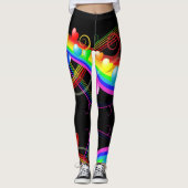 Helderkleurige Leggings van vrouwen die ronddraaie (Voorkant)