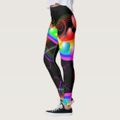 Helderkleurige Leggings van vrouwen die ronddraaie (Links)